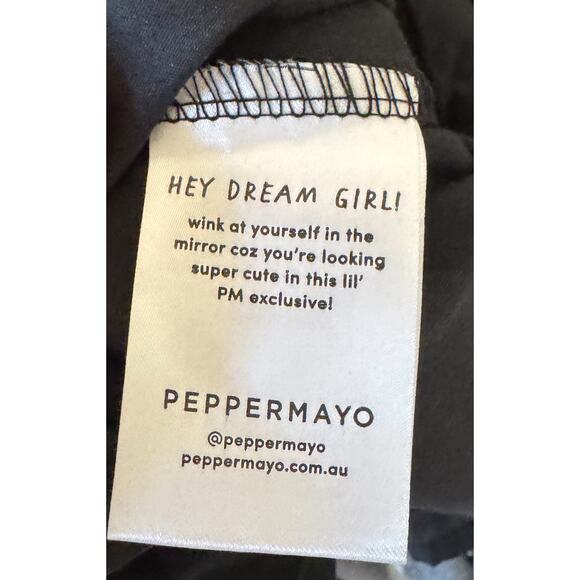 Peppermayo Puff Sleeve Victorian Mini Dress Black Size 6 NEW - Picture 7 of 8